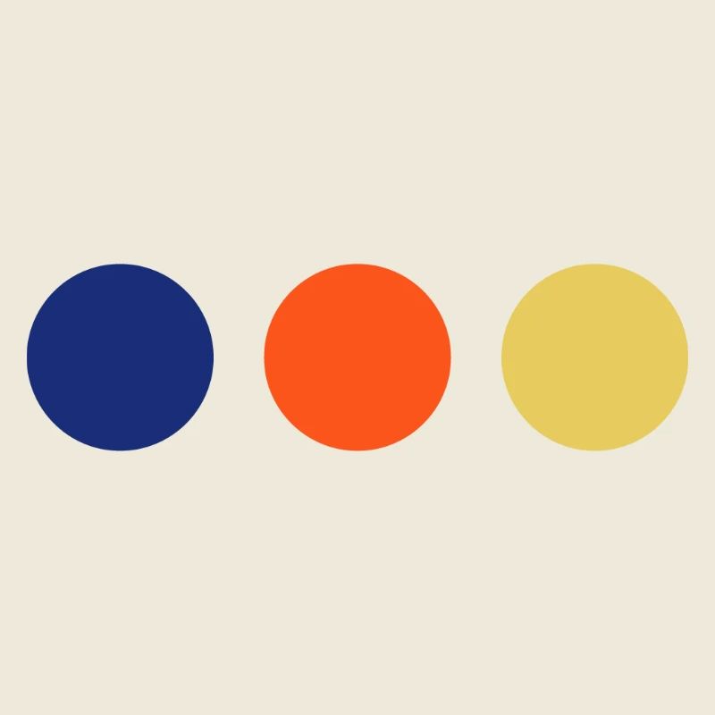 Trio de couleurs Minimal Circles