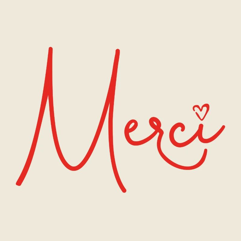 Merci mit Herz Rot – Dankeschön Design