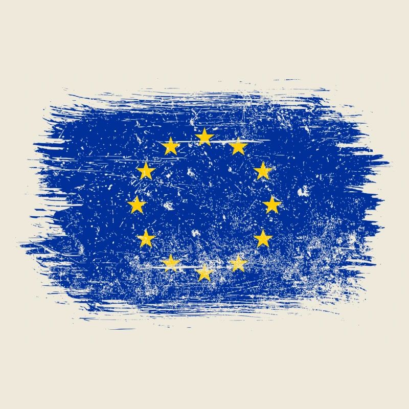 Drapeau Cercle de l’UE en trait de pinceau