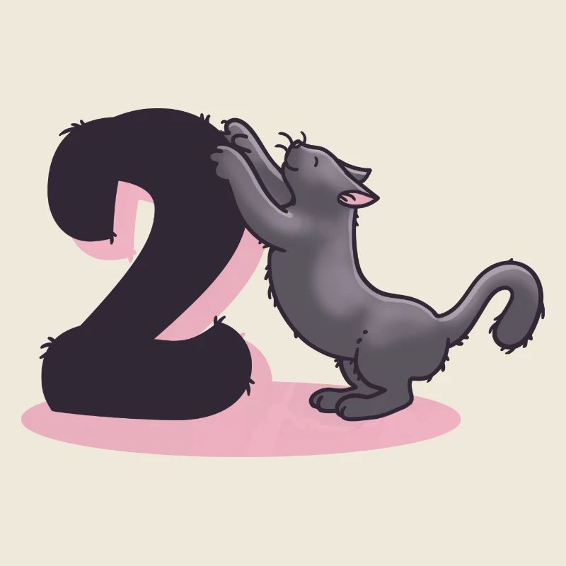 Katze Zahl 2
