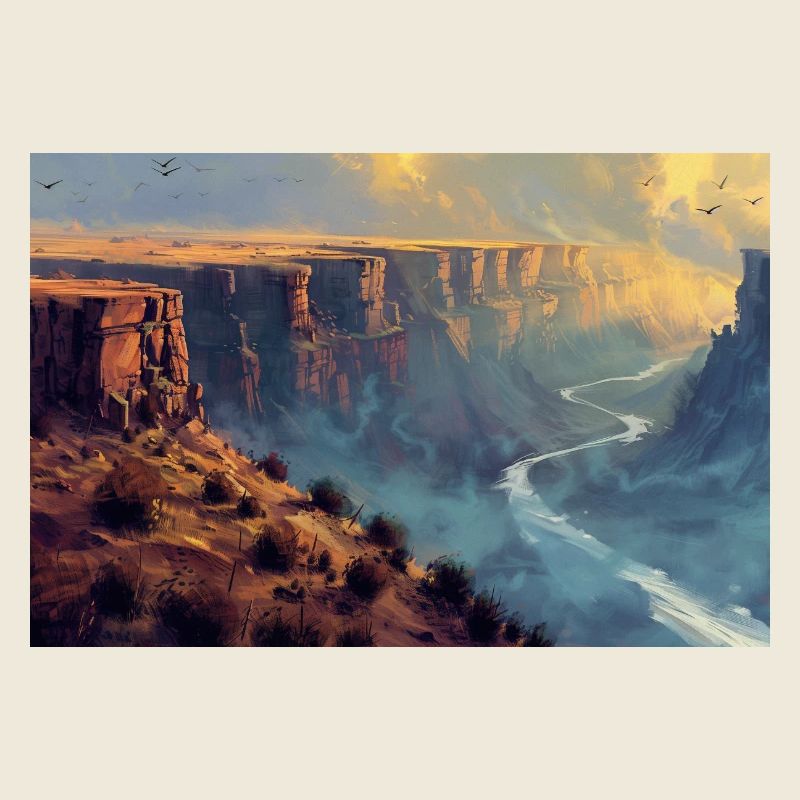 Canyon Landschaft Illustration Poster