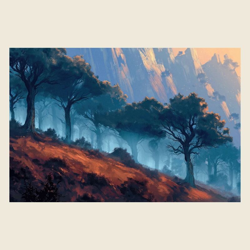 Waldlandschaft Illustration Poster
