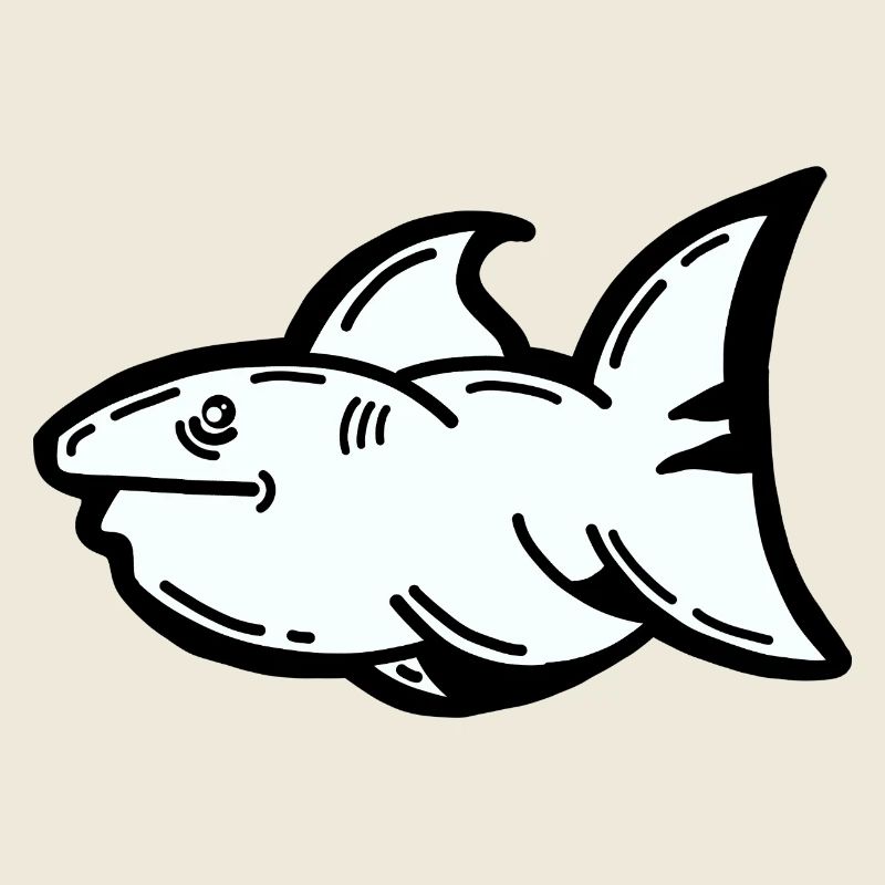 Cartoonish shark for marine conservation