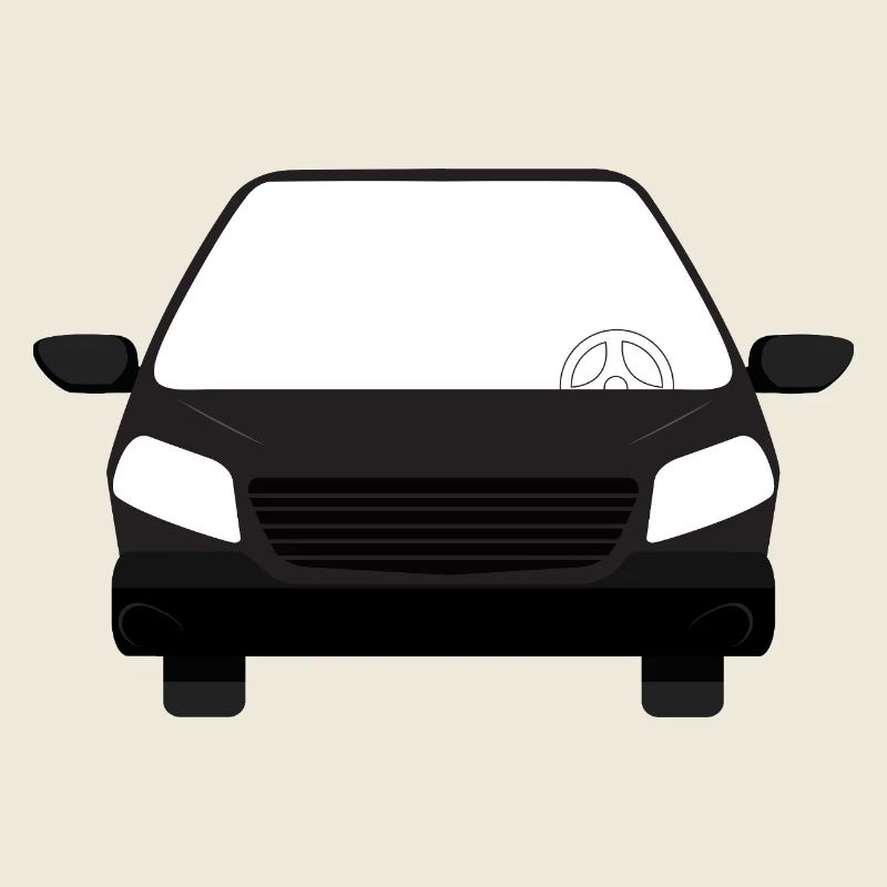 Einfache schwarze Fahrzeuggrafik