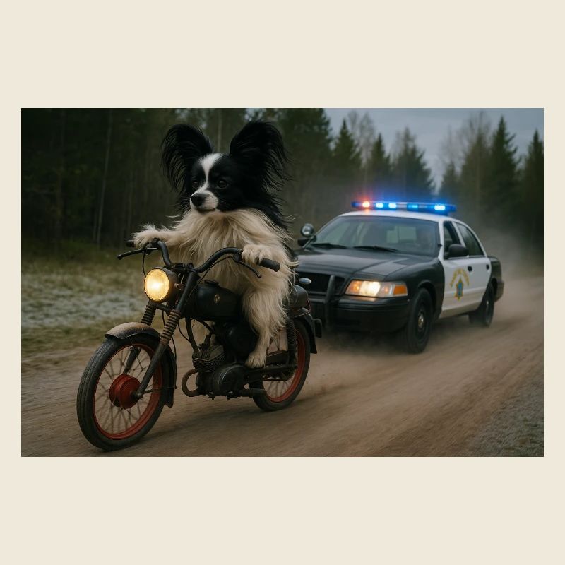 Moped von Polizeiauto gejagt