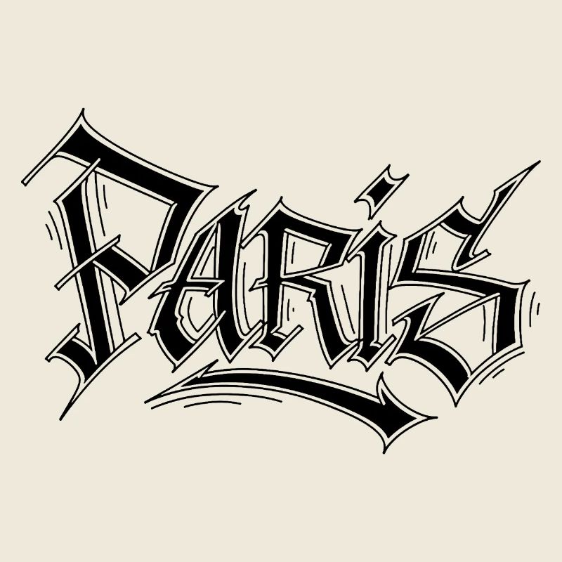 Lettrage style graffiti Paris