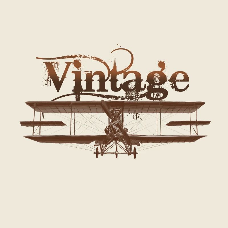 Vintage Flugzeug Illustration
