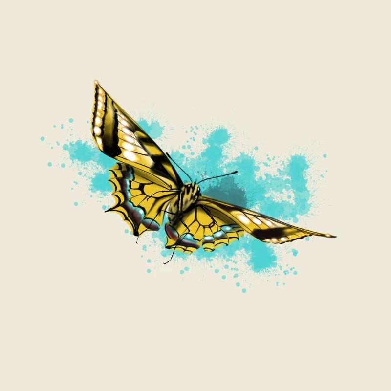 Yellow Butterfly Splash