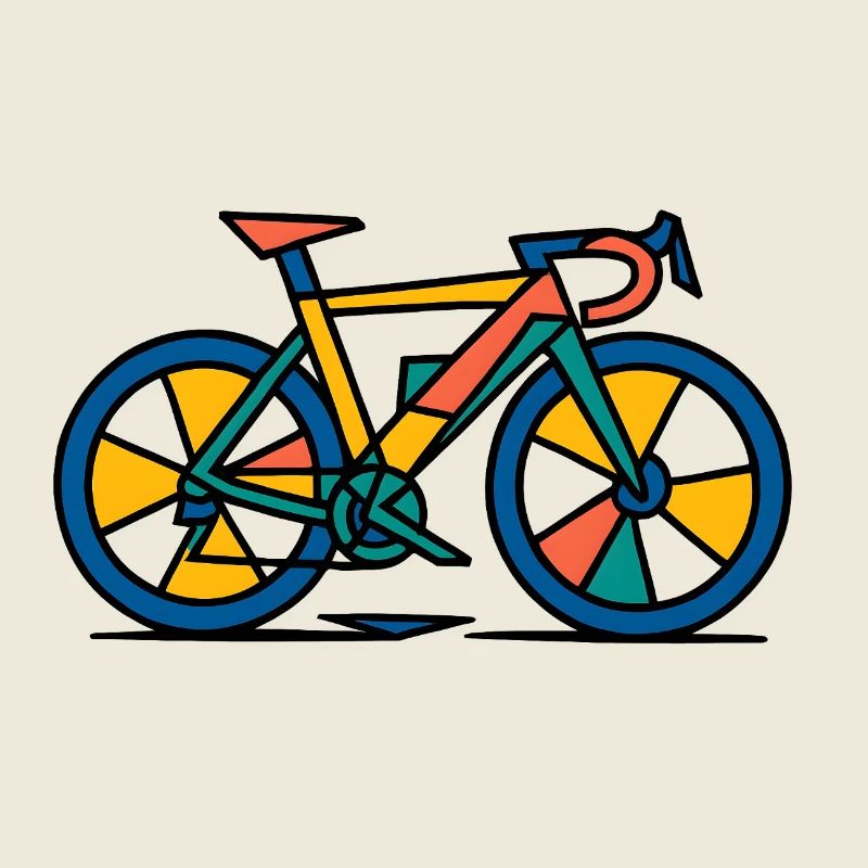 Lebendiges abstraktes Fahrrad