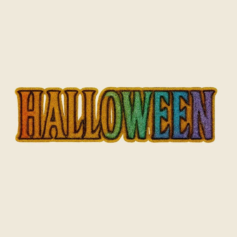 Lettrage arc-en-ciel d’Halloween
