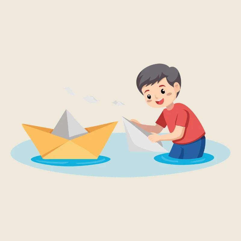 Jeu de bateau en papier