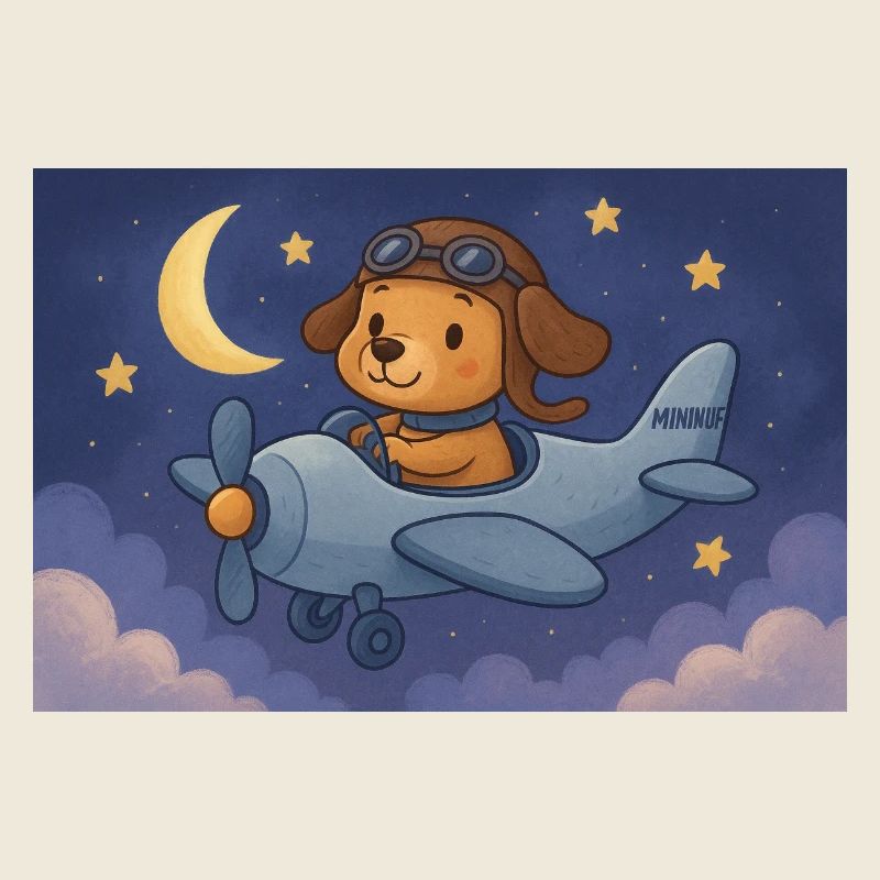 Dog pilot in night flight