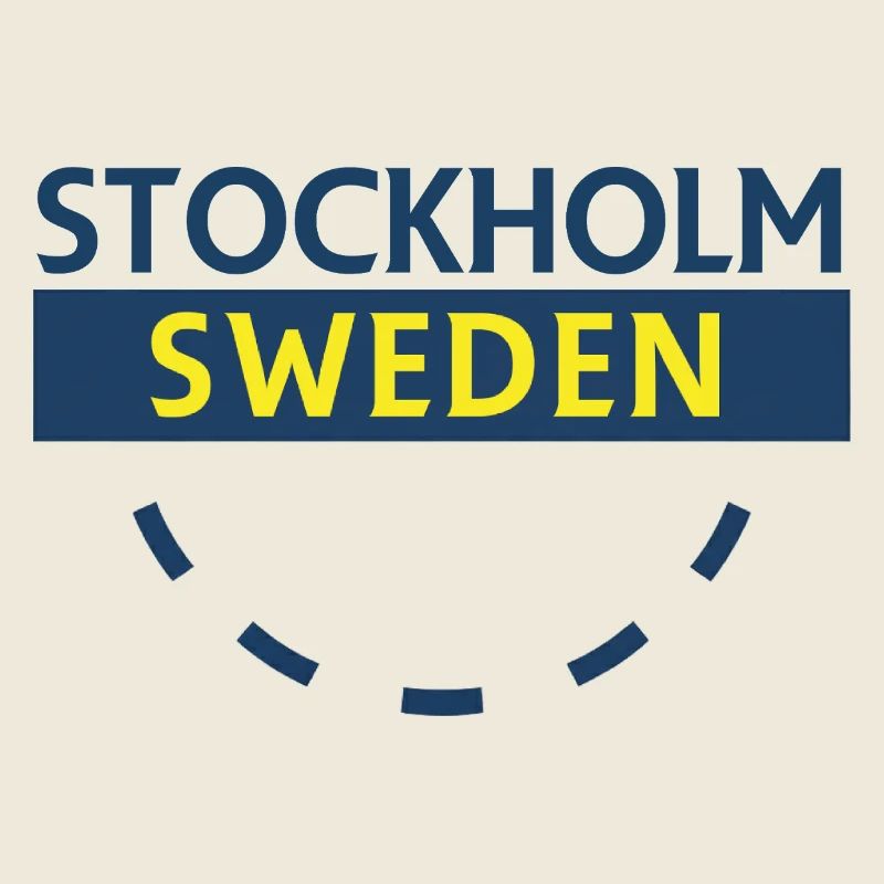 Stockholm Sweden Bold Text