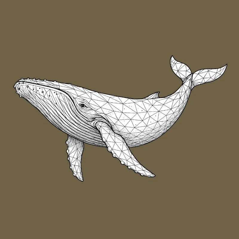 Geometrischer Wal Polygon