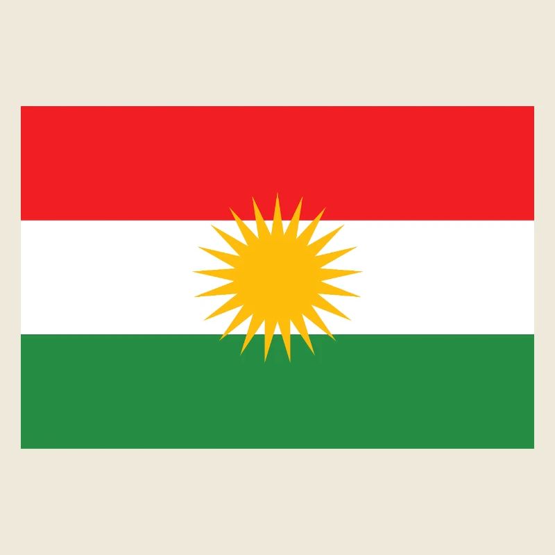 Drapeau du Kurdistan Étoile du Soleil