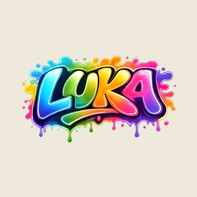Graffiti LUKA Name Gift Ideal druckbar