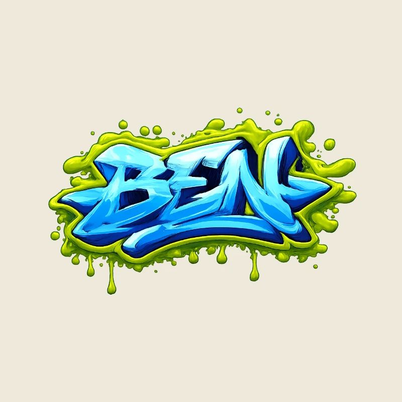 Graffiti BEN Name Geschenk Ideal Druckbar auf t-