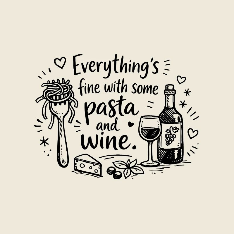 Everything’s Fine With Pasta And Wine