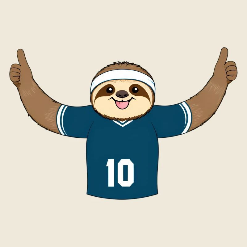 Résolutions de maillot pour fans de sport de Sloth janvier Ajustement paresseux