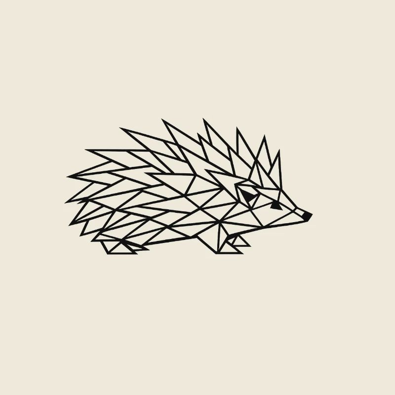 Geometrische Igel-Linienzeichnung