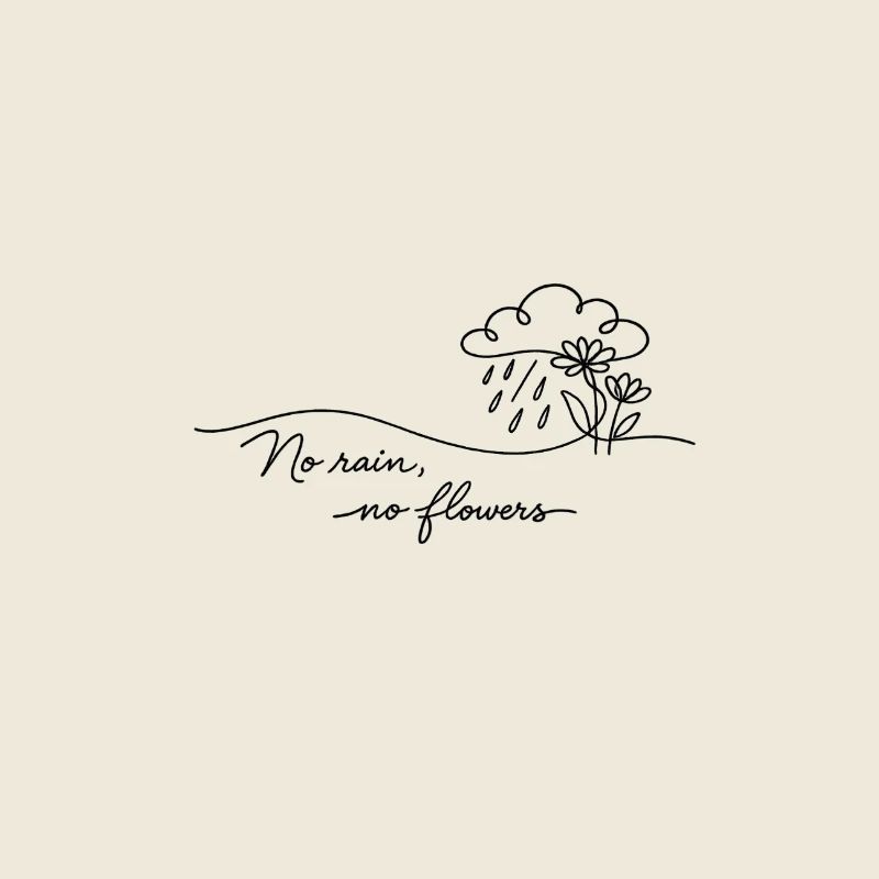 No rain - no flowers. 