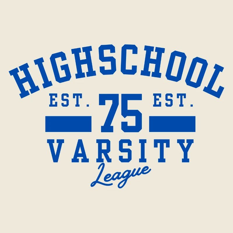 Emblème Varsity du lycée Bleu 75