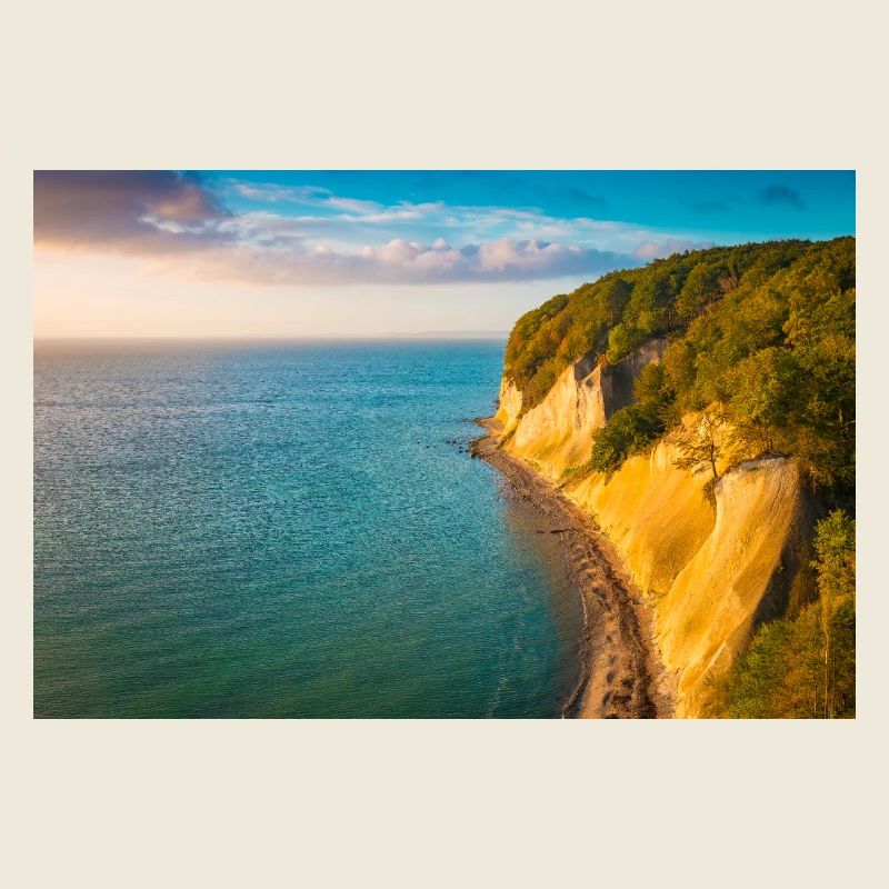 Chalk coast in golden light