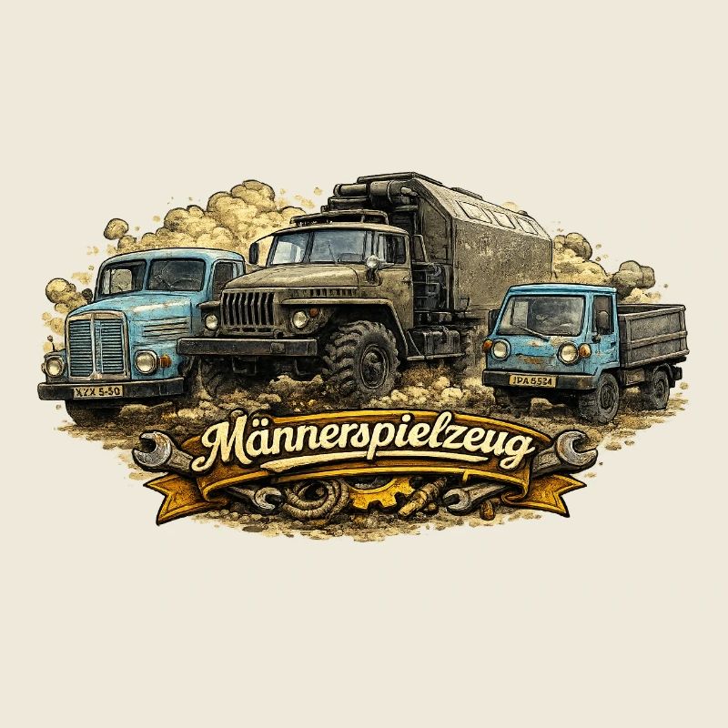 Vintagetrucks und Banner 