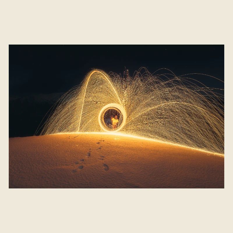 Laine d’acier enflammée
