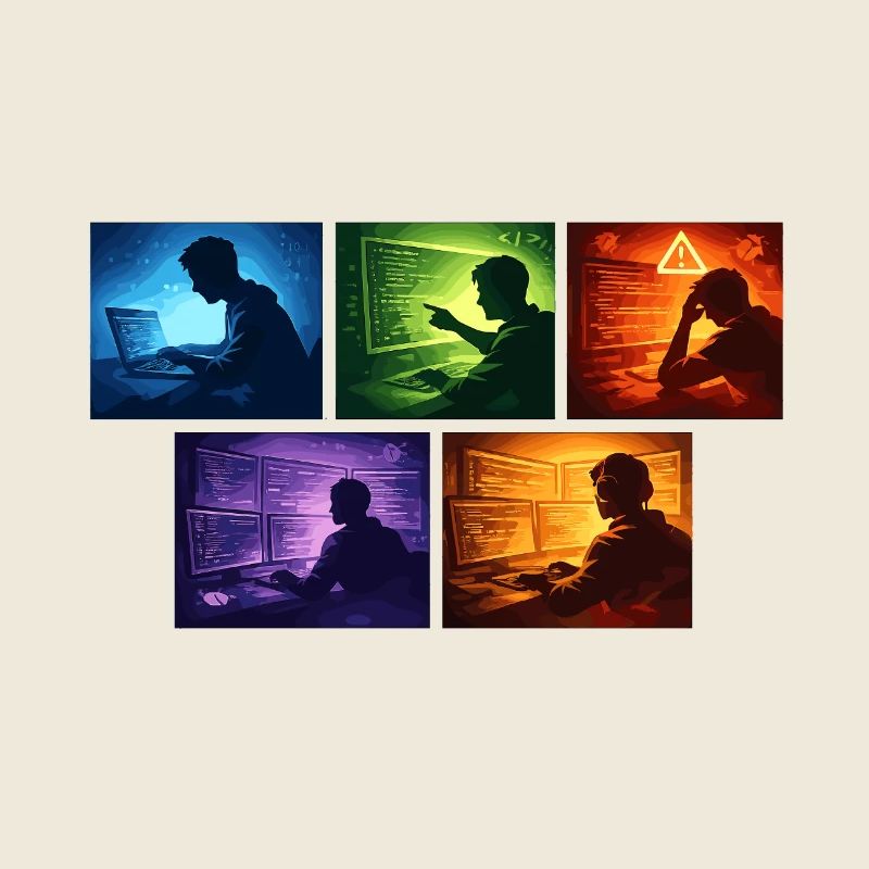 Neon-Coding: Bildschirmwelten