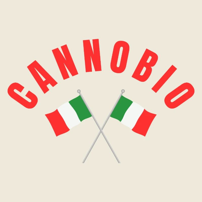 Cannobio Crossed Italian Flags 