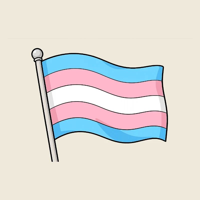 Transgender Flag Pastel Wave