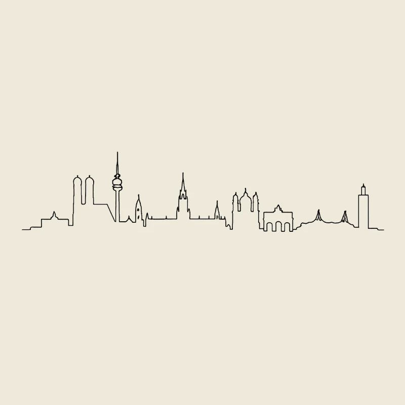 City Lines Silhouette Munich