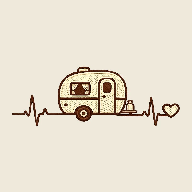 Herz Caravan Retro Sketch