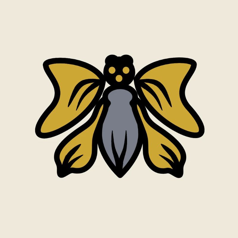 Golden Wings Silhouette