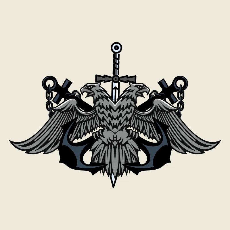 Blason de l’Aigle Jumeau avec épée