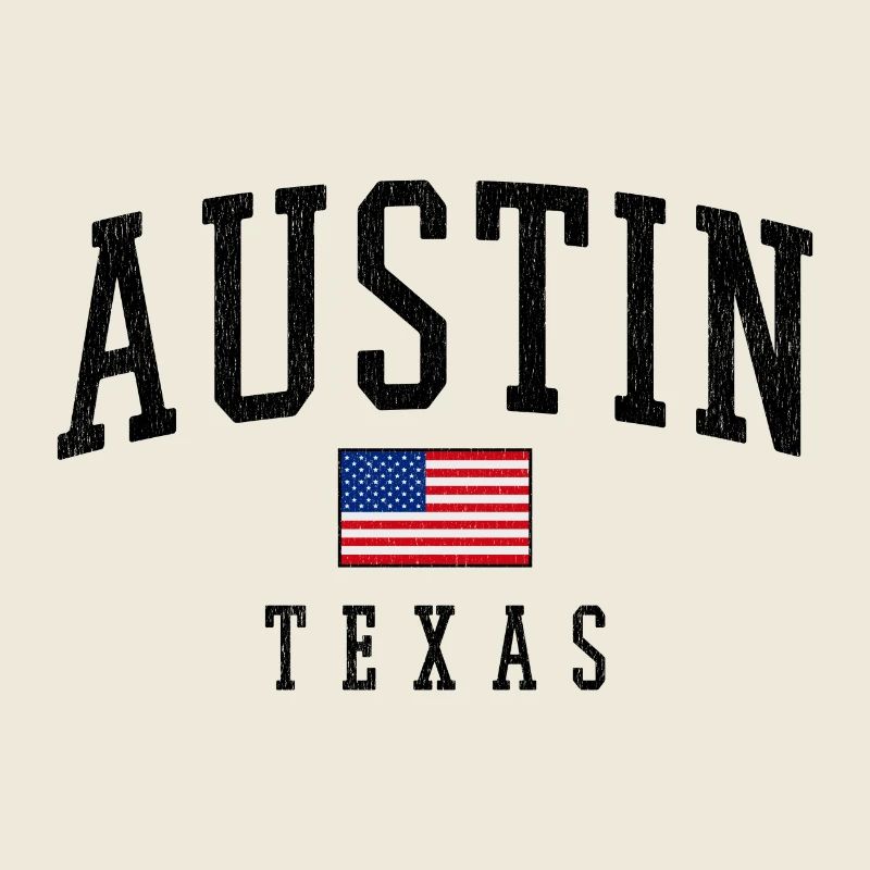Austin, Texas, motif du drapeau des États-Unis