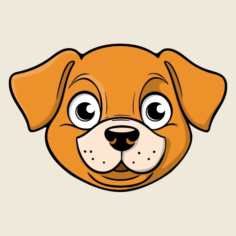 Fröhliches Bild eines Hundekopfes
