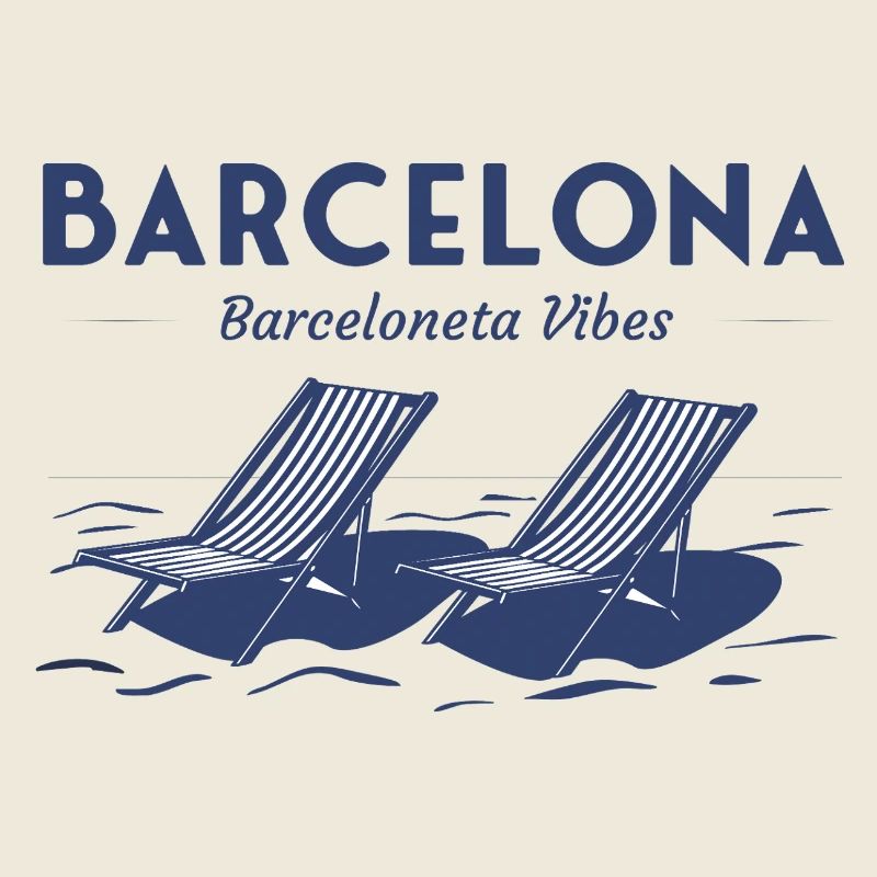 Barcelone Barceloneta Chaises de plage Ambiance estivale