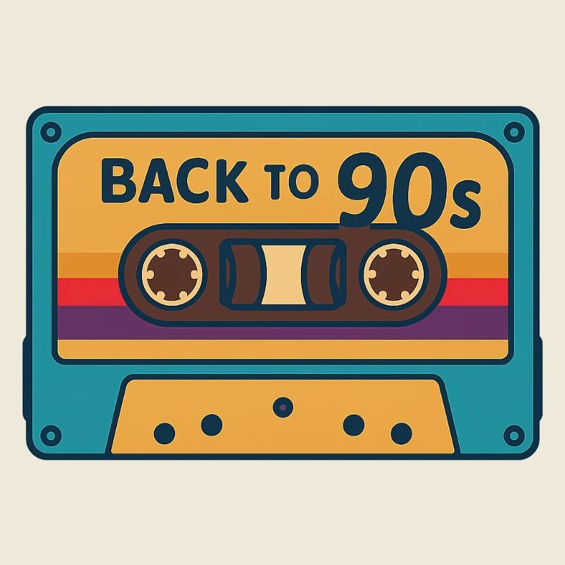 Retro 90er Kassette Design