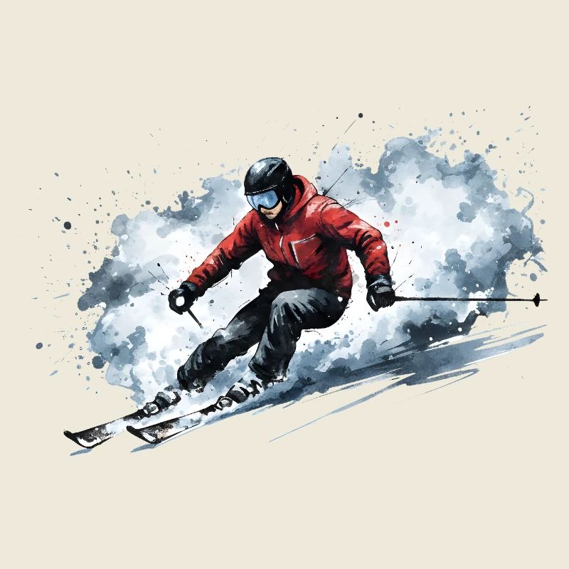 Skieurs Deep Snow Freeride Action