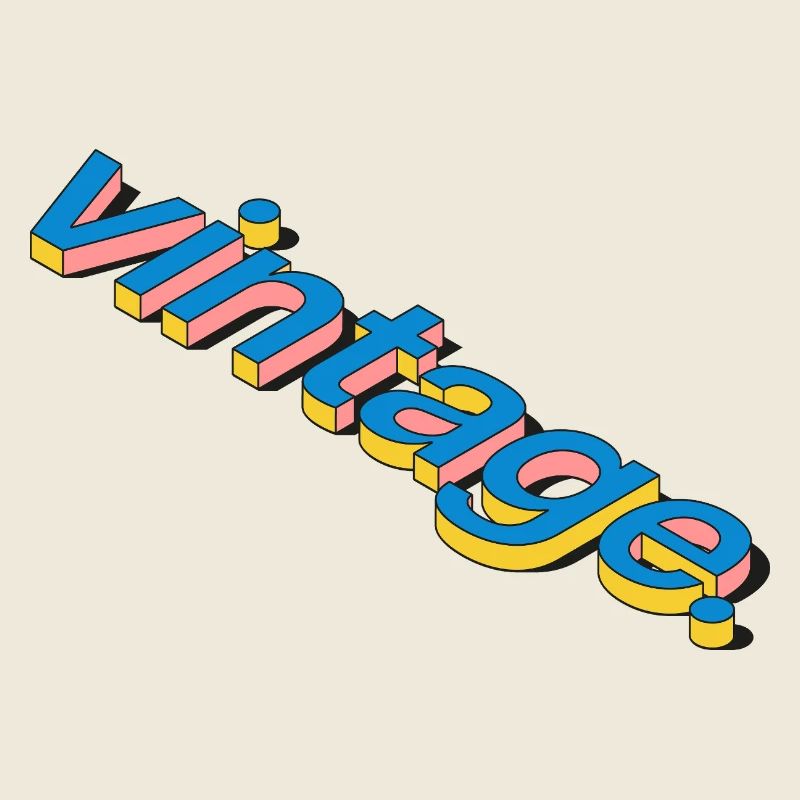 Vintage Retro 3D Typography Design