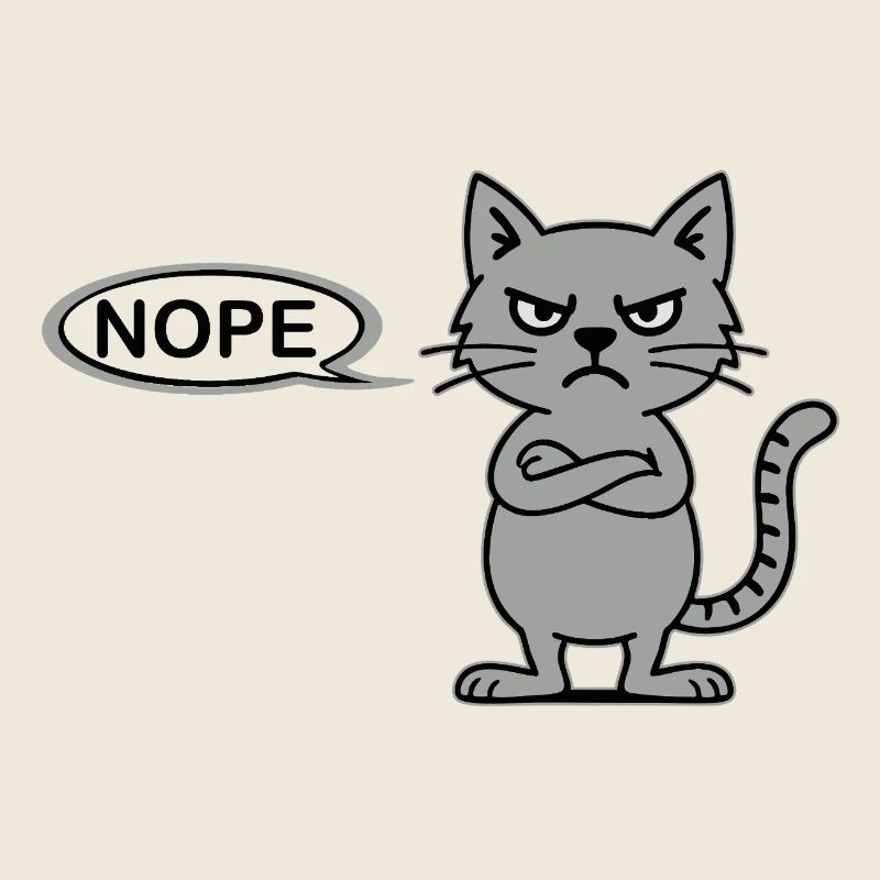 Non, c’est un chat drôle et féroce, pas aujourd’hui