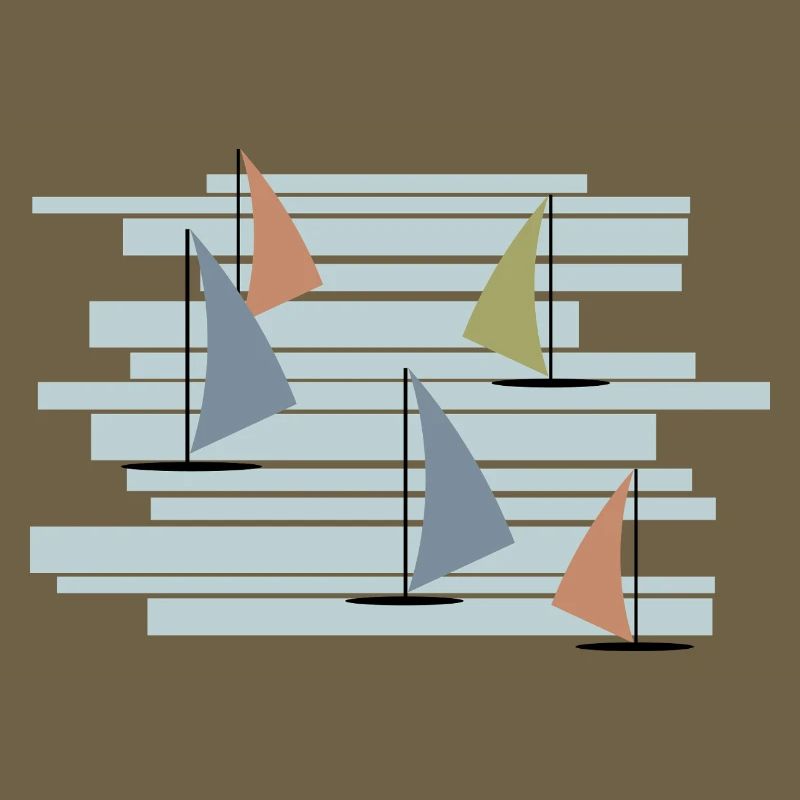 Abstrakte Windsurfer