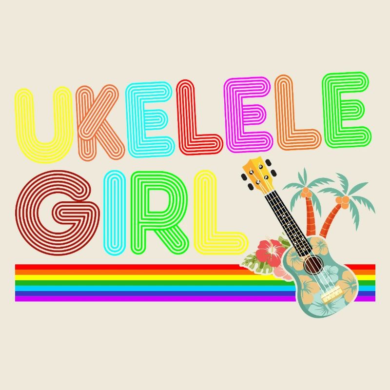 Hawaiian Ukulele Uke Retro 70s