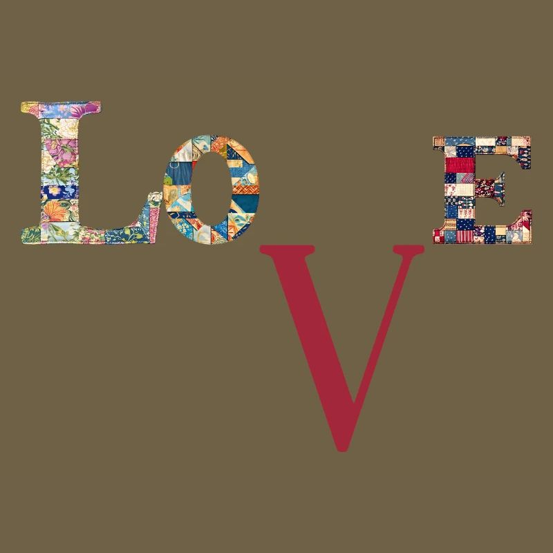 Love Patchwork Typography