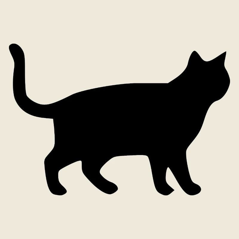 Schwarze Katze Katzen Silhouetten Geschenk 