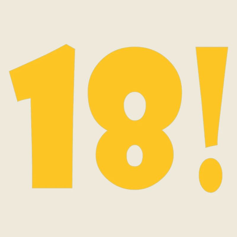 18 Jubel Gelb Geburtstagsdesign