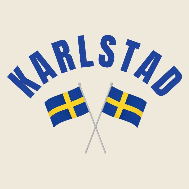 Drapeaux suédois de Karlstad