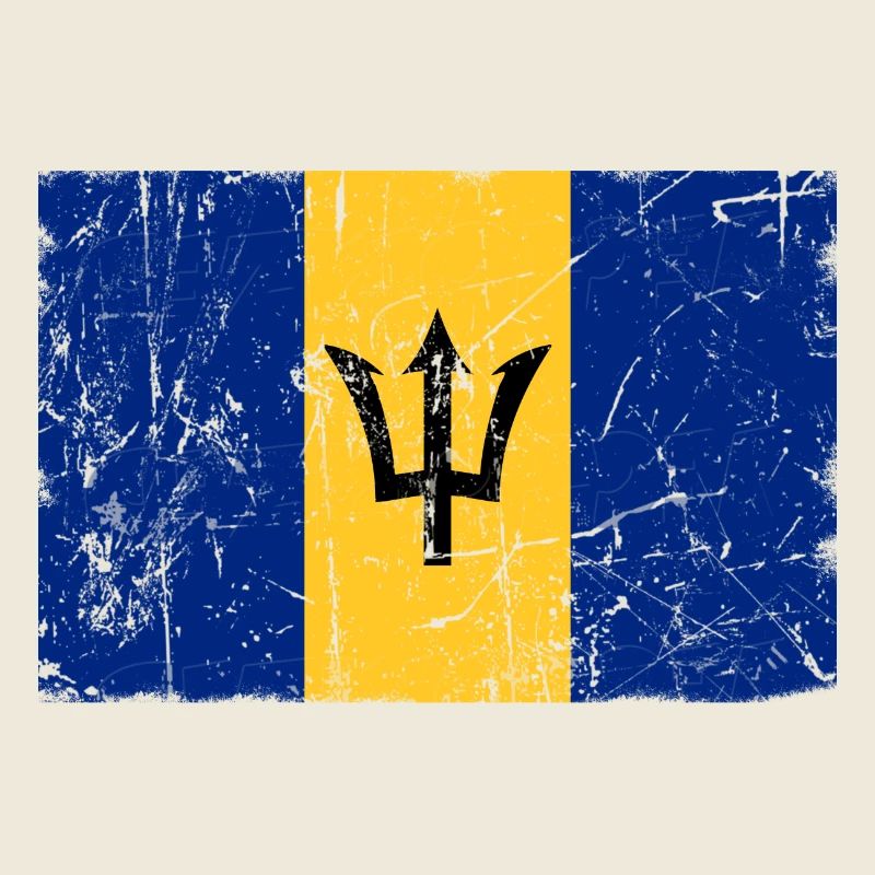 Barbados Flagge Vintage-Effekt